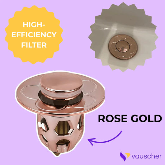 AquaStop ~ Universal Pop-up Drain Stopper Prevents Hair Clogs in Bath & Shower