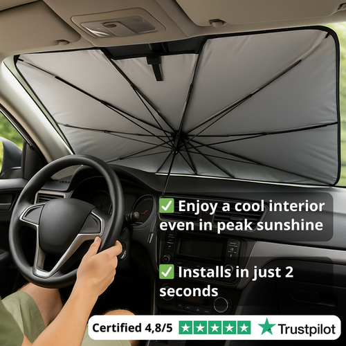 HS90 Pro HeatShield Foldable Sunshade ~ Trusted by thousands across Ireland
