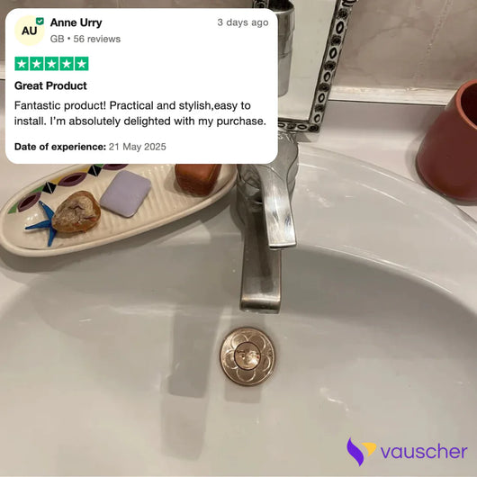 AquaStop ~ Universal Pop-up Drain Stopper Prevents Hair Clogs in Bath & Shower