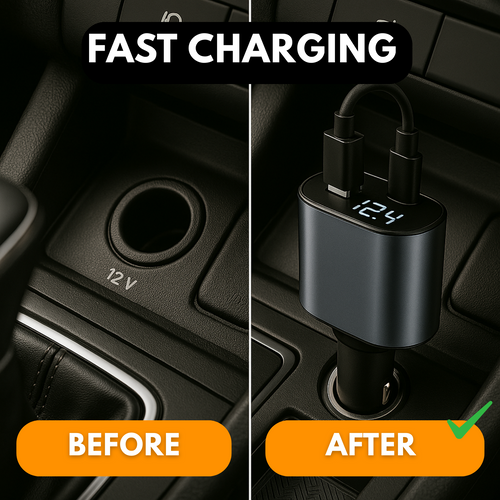 ChargePilot™ ~ 4-in-1 Smart Car Charger