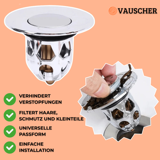 Pop-up Abflussstöpsel | Verhindert Haarverstopfungen in Bad & Dusche