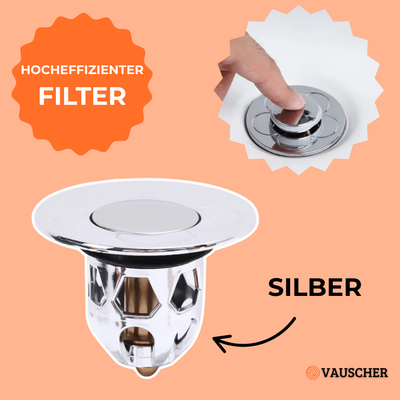 Pop-up Abflussstöpsel | Verhindert Haarverstopfungen in Bad & Dusche